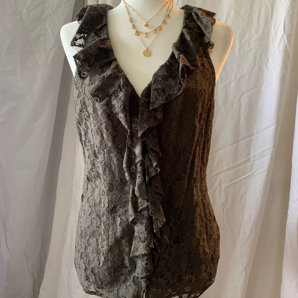 Banana Republic olive lace top